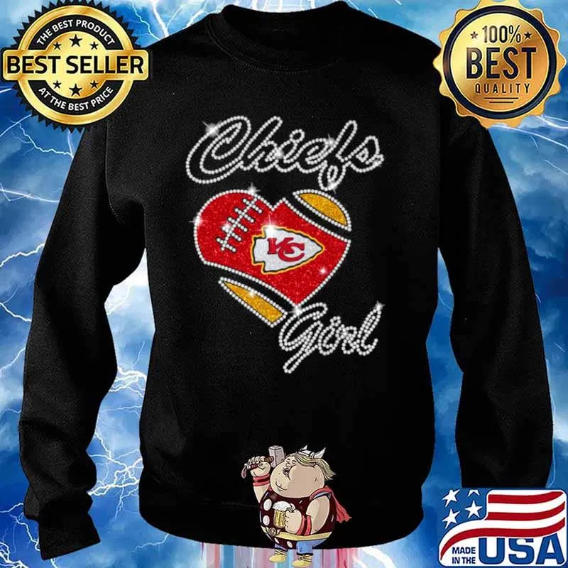 Heart Kansas City Chiefs girls Diamond s Sweater