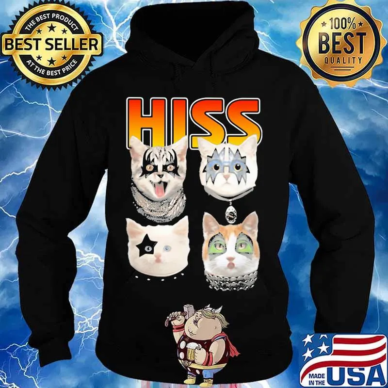 Hiss Cats Kittens Kiss Rock Shirt Hoodie