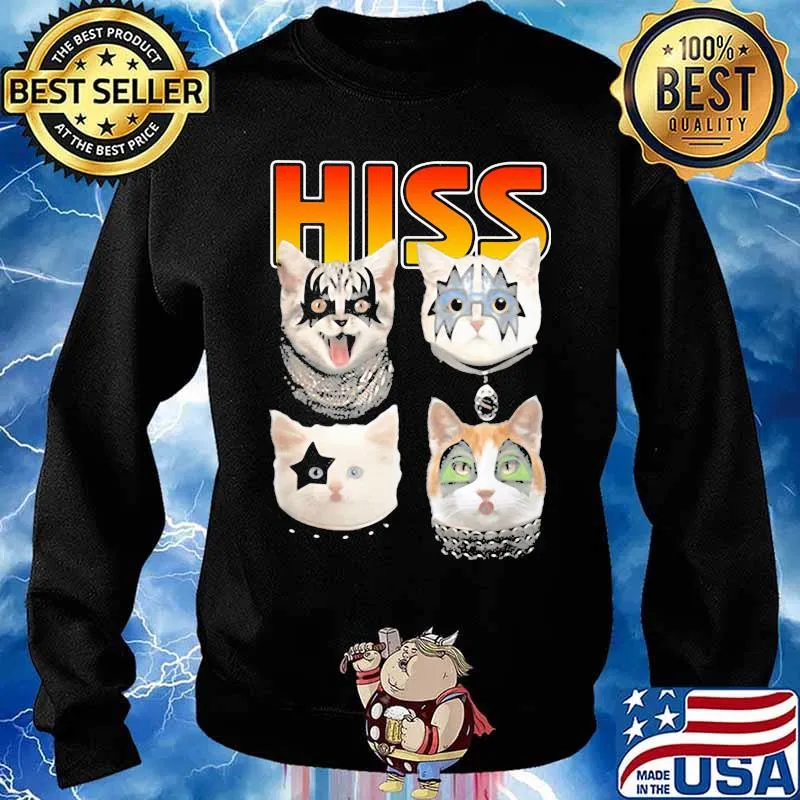 Hiss Cats Kittens Kiss Rock Shirt Sweater