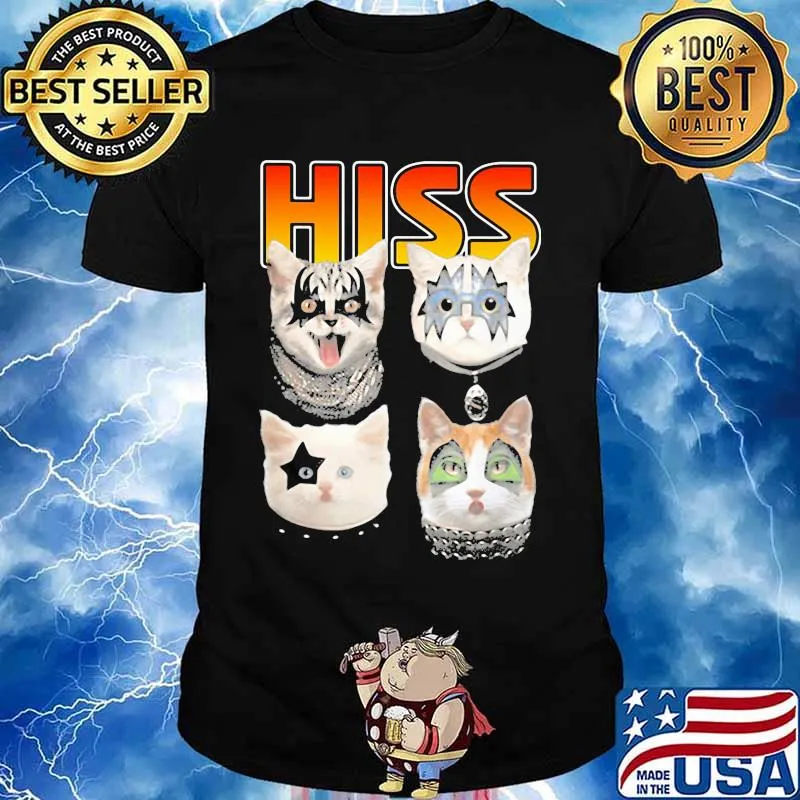 Hiss Cats Kittens Kiss Rock Shirt