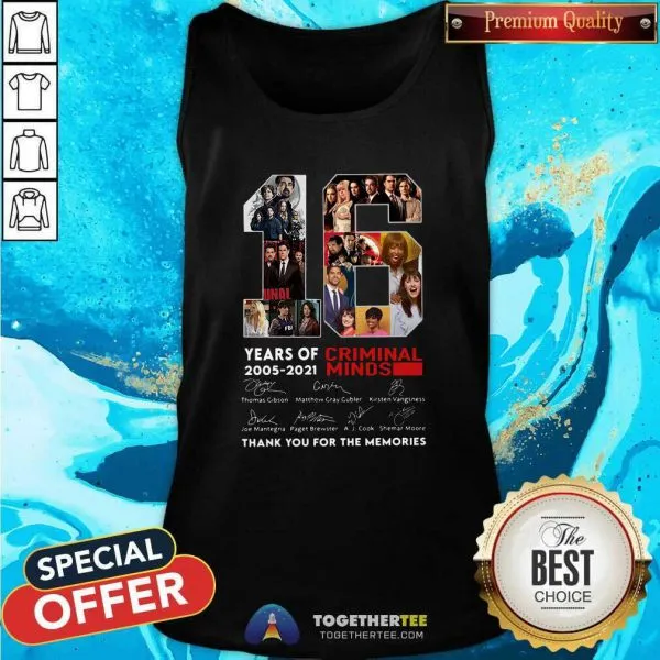 Hot 16 Years Of 2005 2021 Criminal Minds Thank You For The Memories Signatures Shirt - Image 5