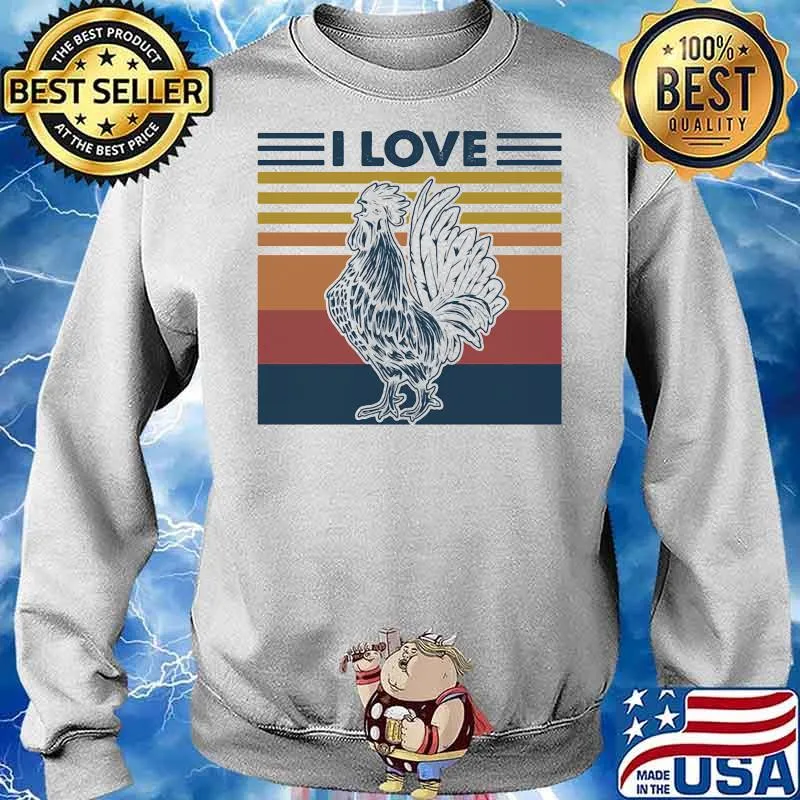I Love Rooster Vintage Shirt Sweater