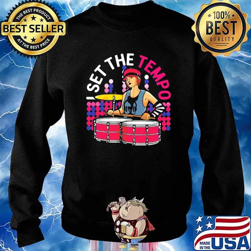 I Set The Tempo Ladies Drumming Shirt Sweater