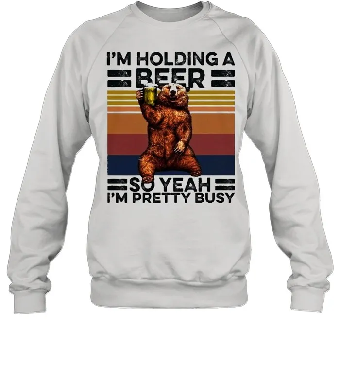 Im holding a beer so yeah im pretty busy vintage shirt Classic Mens T-shirt - Image 5