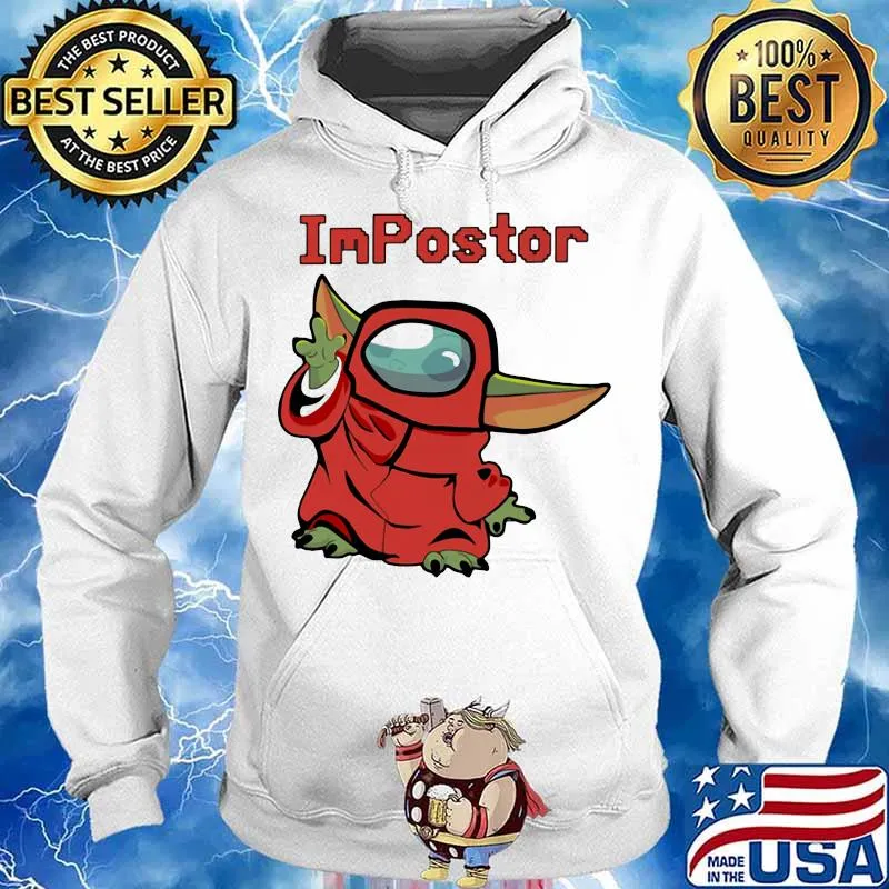 Impostor Among Us Game Baby Yoda Shirt Hoodie