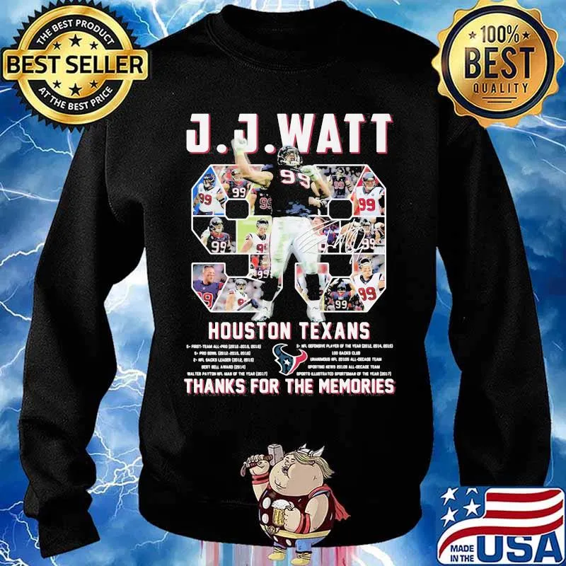 J.J.Watt Houston Texans Thank You For The Memories Signature Shirt Sweater
