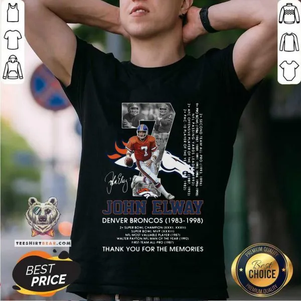 Jaded 07 John Elway Denver Broncos 1983 1998 Signature Shirt