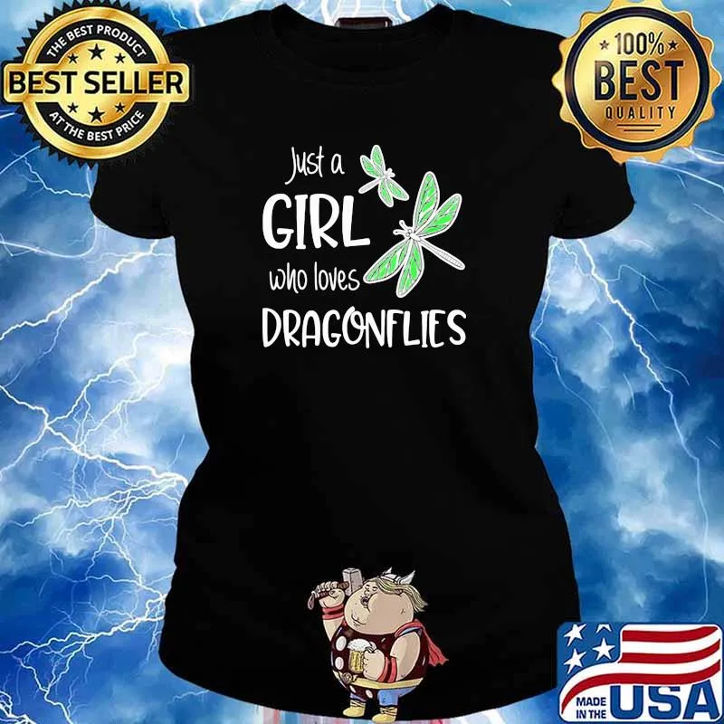 Just A Girl Who Loves Dragonflies Shirt Ladies tee