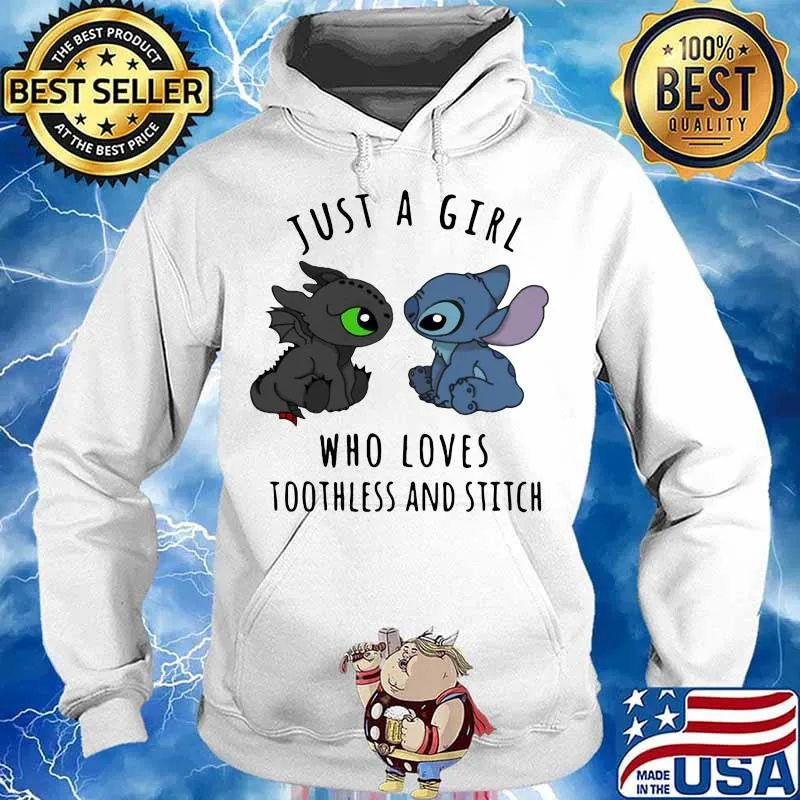 Just A Girl Who Loves Tootless And Stitch Shirt Hoodie