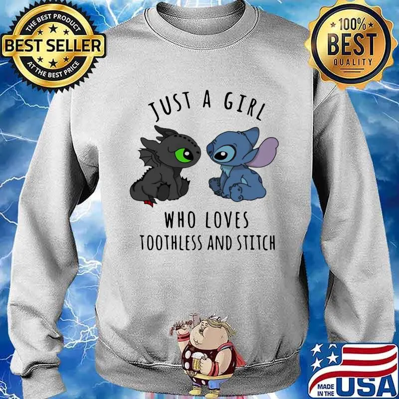 Just A Girl Who Loves Tootless And Stitch Shirt Sweater