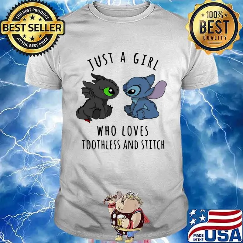 Just A Girl Who Loves Tootless And Stitch Shirt