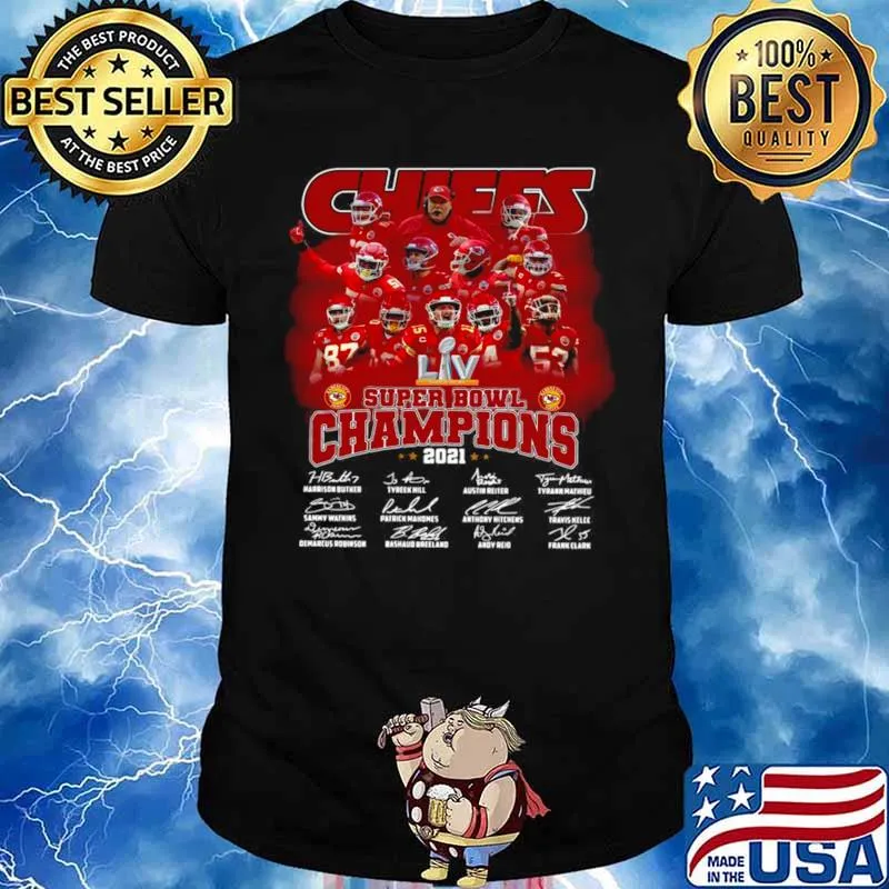 Kansas City Chiefs super Bowl Champions 2021 signatures s Unisex