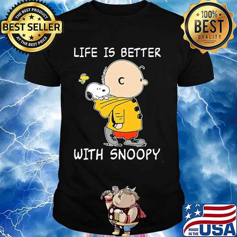 Life Is Better With Snoopy Charlie Woodstock Shirt