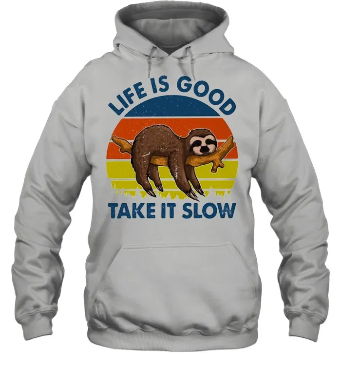 Life Is Good Take It Slow Sloth Vintage shirt Classic Mens T-shirt - Image 5
