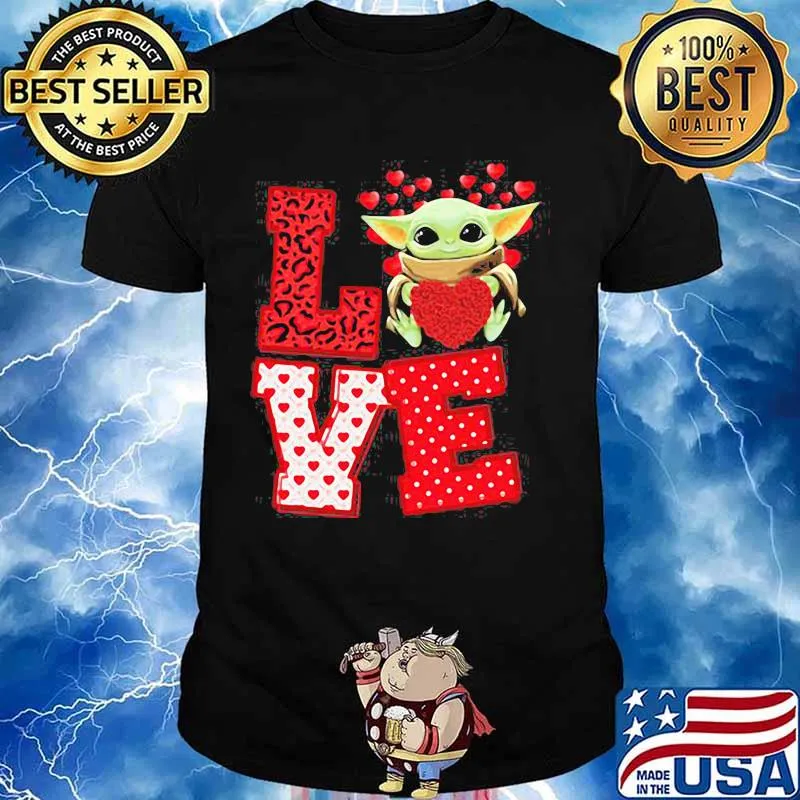 Love Baby Yoda Star Wars Heart Valentine Day Shirt
