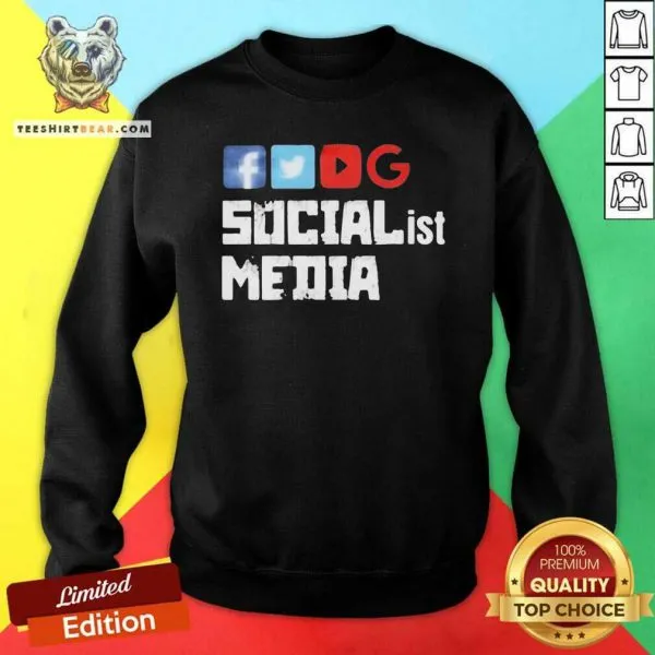 Malicious Facebook Tweeter Youtube Google 4 Socialist Media Shirt - Image 2