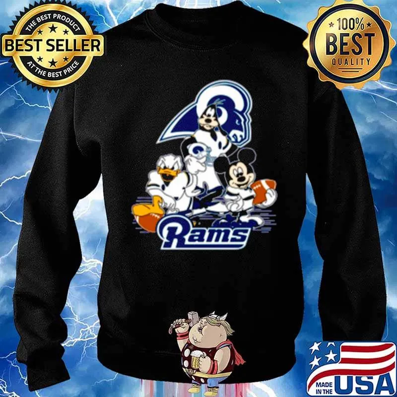Mickey Mouse Donald Duck And Goofy With Rams Sport s Sweater