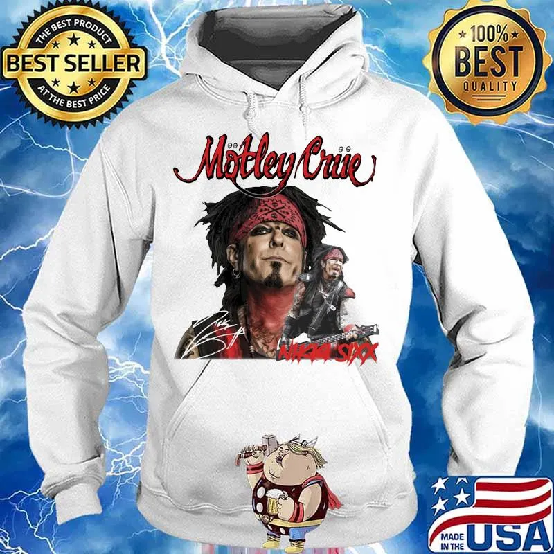 Motley Crue Nikka Sixx Player Guitar Electric Shirt Hoodie