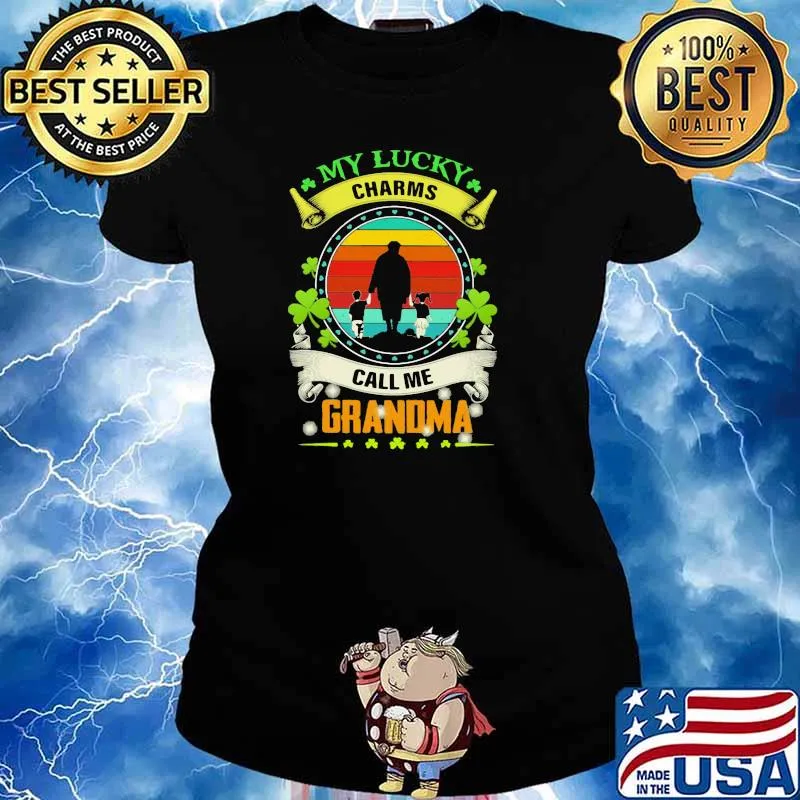 My Lucky Charms Call Me Grandma Vintage Shirt Ladies tee