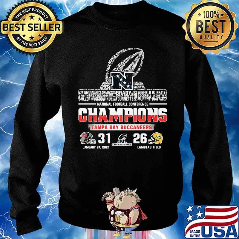 Nation Football Conference Champions Tampa Bay Buccaneers Victory Green Bay Packers Shirt Sweater