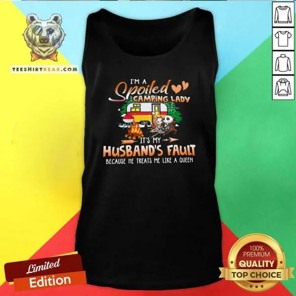Negative Jack Skellington And Sally Spoiled 1 Camping Its My Husbands Fault Shirt - Image 4