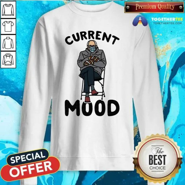 Nice Current Mood Sassy Bernie Sanders White Print T Shirt - Image 5