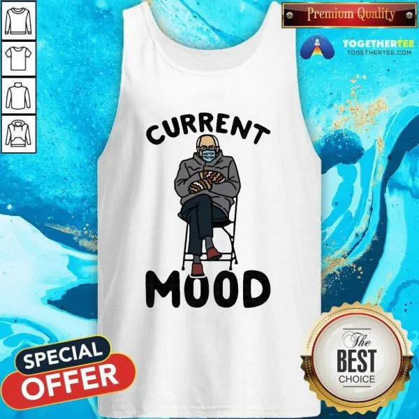 Nice Current Mood Sassy Bernie Sanders White Print T Shirt - Image 4