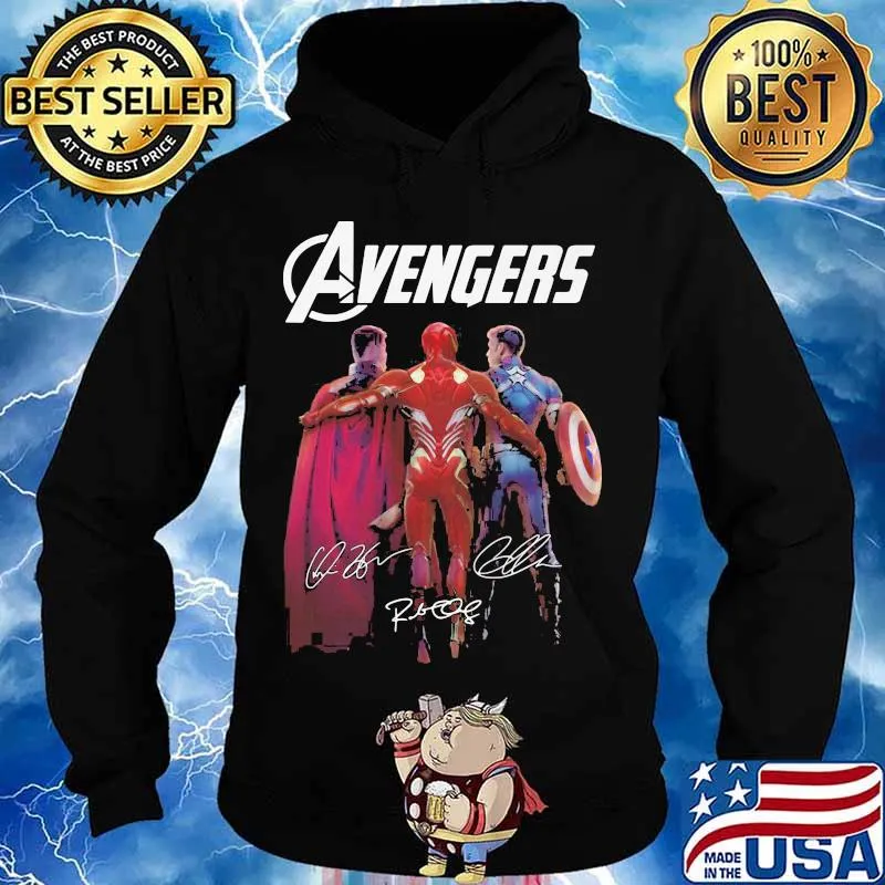 Official Avengers Superhero Signature Shirt Hoodie