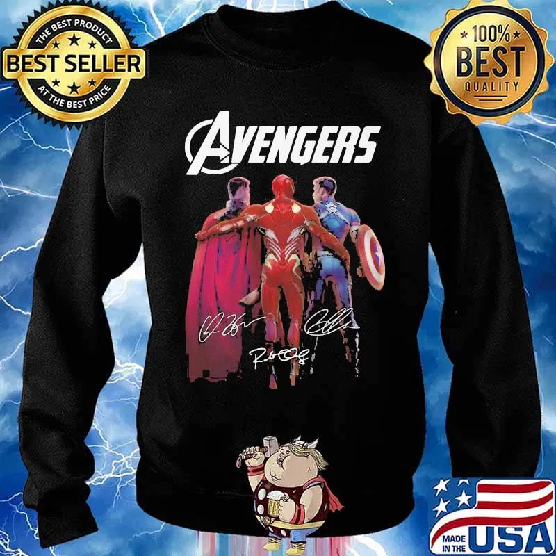 Official Avengers Superhero Signature Shirt Sweater
