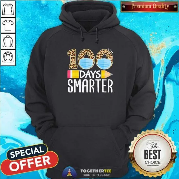 Official Face Mask 100 Days Smarter 2021 Shirt - Image 4