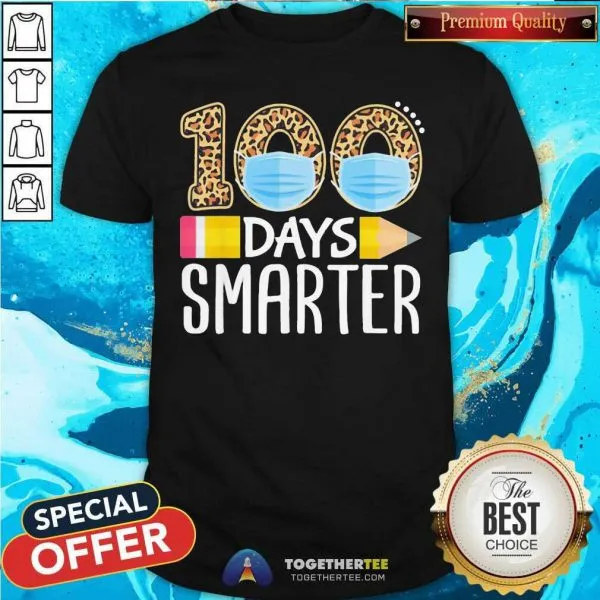 Official Face Mask 100 Days Smarter 2021 Shirt