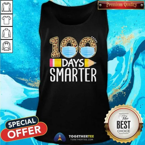 Official Face Mask 100 Days Smarter 2021 Shirt - Image 2