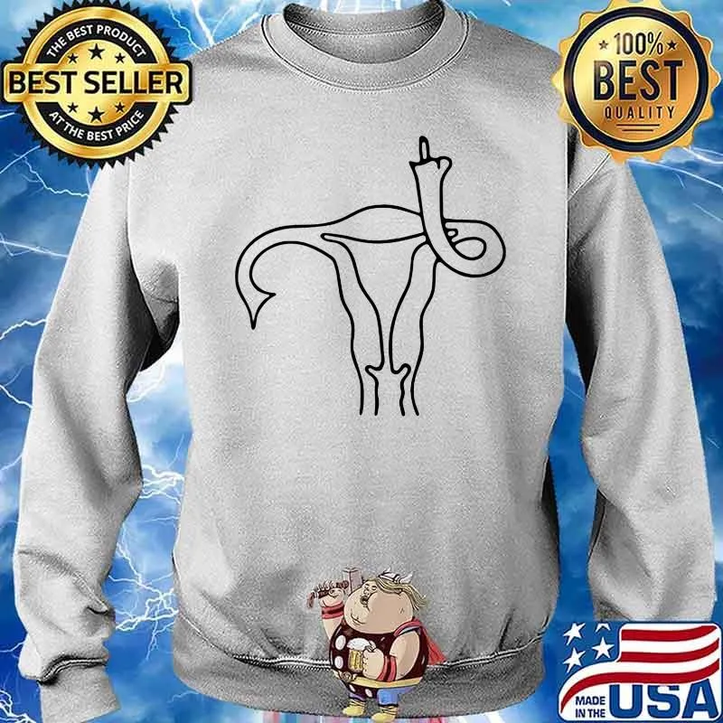 Official Uterus Middle Finger Shirt Sweater