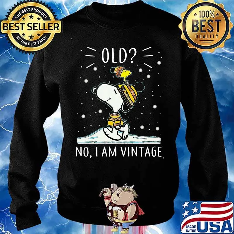 Old No I Am Vintage Snoopy Xmas Shirt Sweater