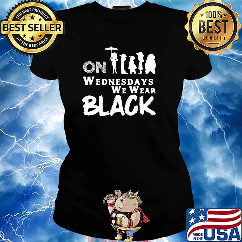 On Wednesdays We Wear Black Shirt Ladies tee