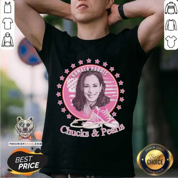 Overwhelmed Kamala Harris Chucks And Pearls 2021 Pink America Shirt