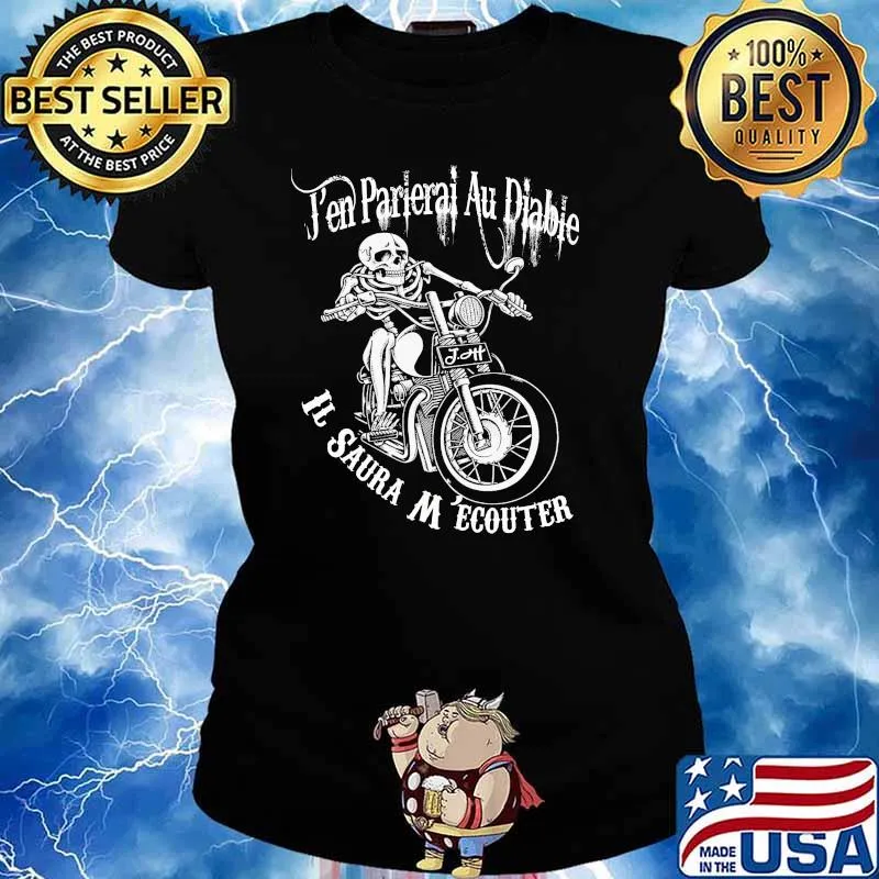 Pen Pariera Au Diable It Saura Motorcycle Skull Driver Shirt Ladies tee