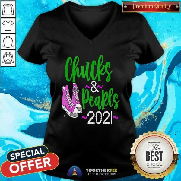 Perfect Kamala Harris Chucks And Pearls 2021 Shirt - Image 3