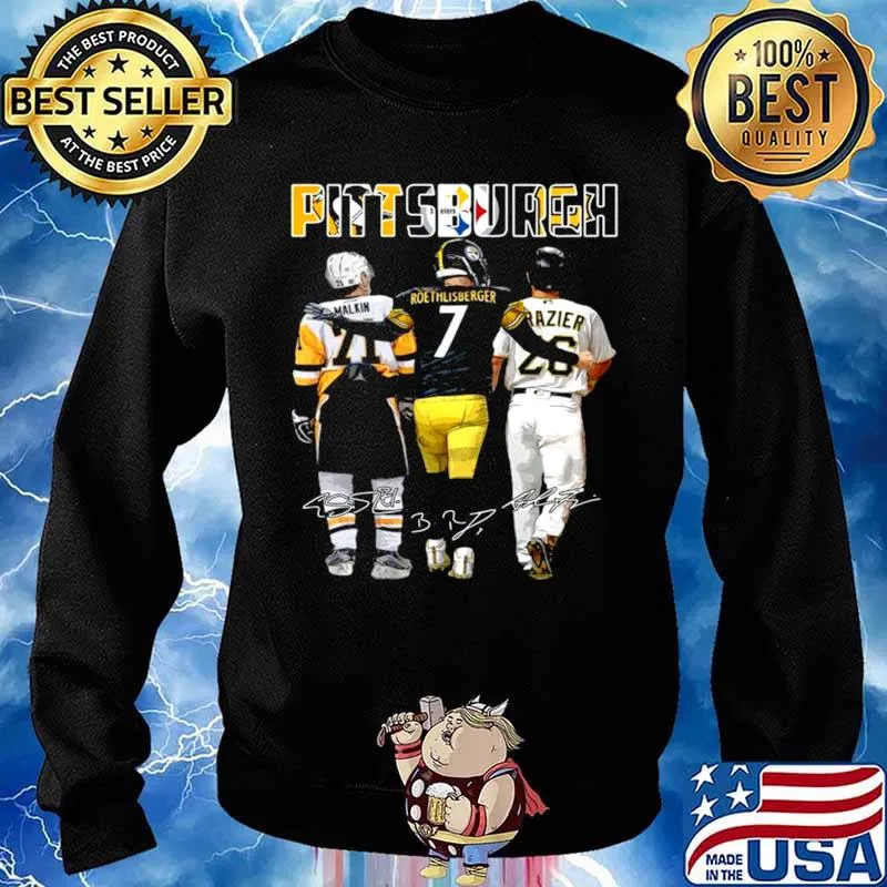 Pittsburgh Sport Malkin Roethlisberger Raizer signatures s Sweater