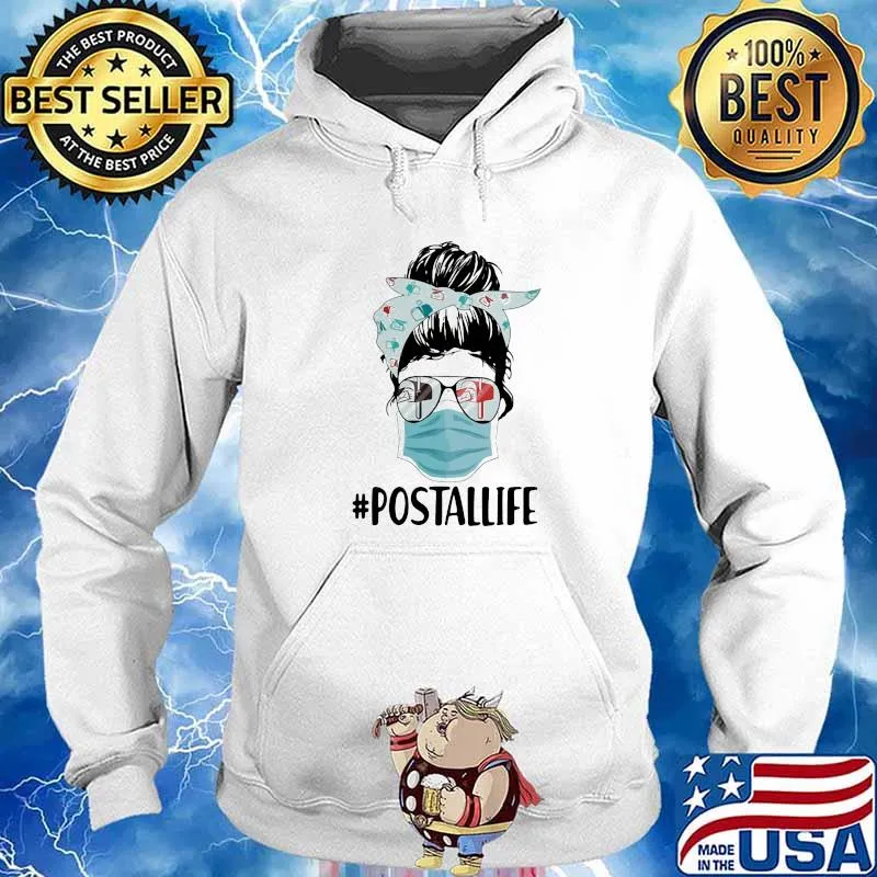Postallife Ladies Wear Mask Sunglasses Shirt Hoodie