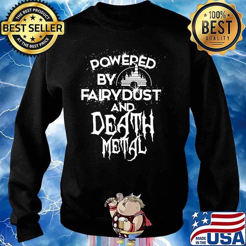 Powered By Fairydust And Death Metal Disney Shirt Sweater