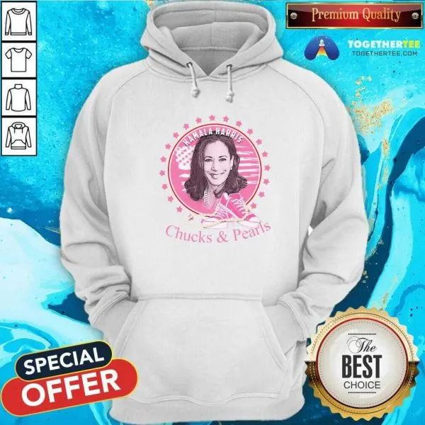 Pretty Kamala Harris Chucks And Pearls 2021 Pink America Shirt - Image 3