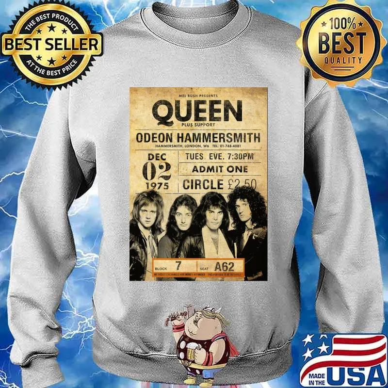 Queen Odeon Hammesmith Admit One Circle Shirt Sweater