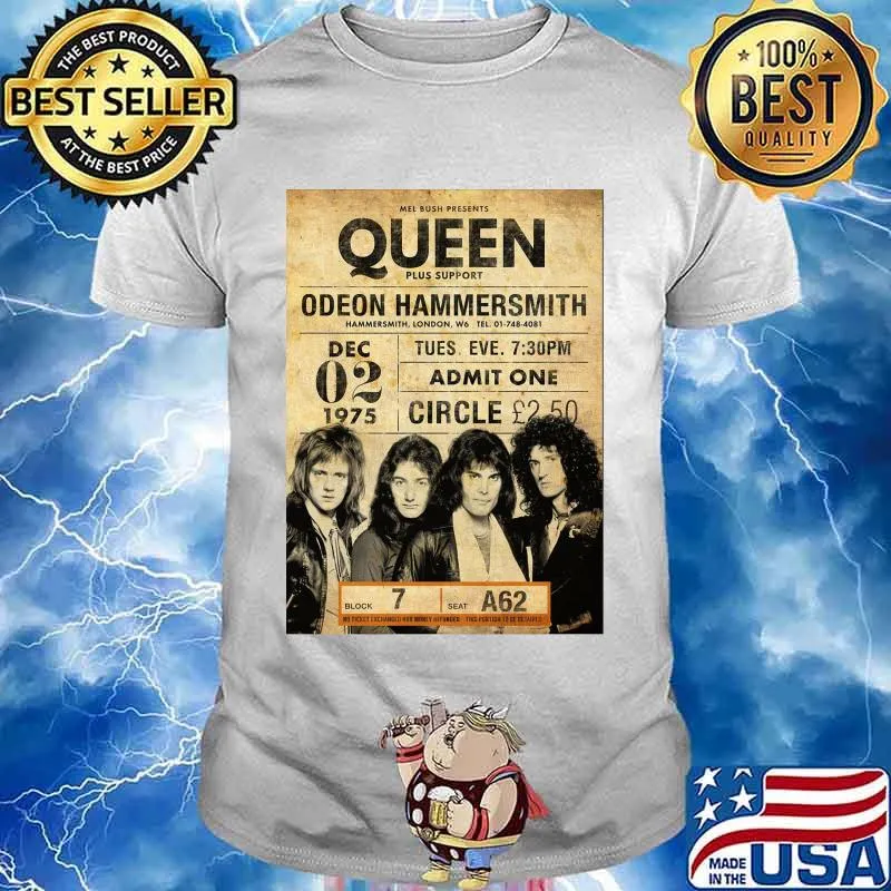 Queen Odeon Hammesmith Admit One Circle Shirt