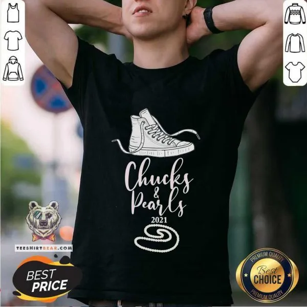 Reluctant Kamala Harris Chucks And Pearls 2021 Snacker Converse Shirt
