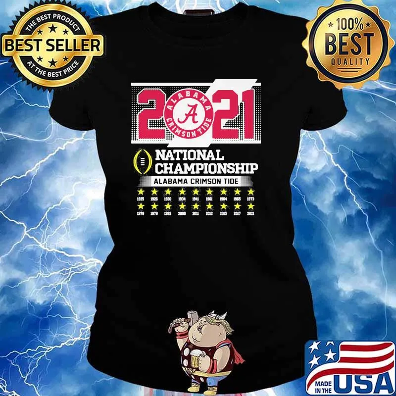 Roll Tide Alabama 2021 National Champion Crimson Tide Shirt Ladies tee