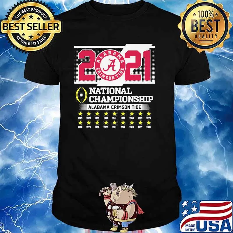 Roll Tide Alabama 2021 National Champion Crimson Tide Shirt Unisex