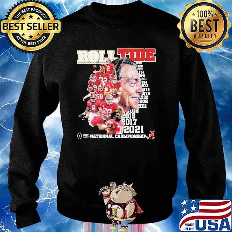 Roll Tide Alabama National Champion rugby Shirt Sweater