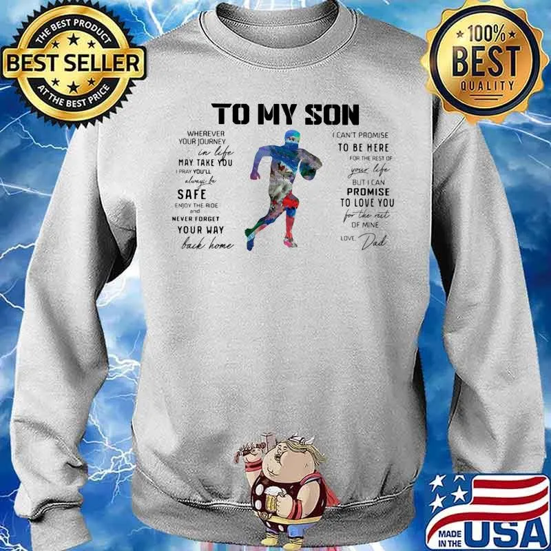 Rugby Dad To My Son Love You Colors Shirt Sweater