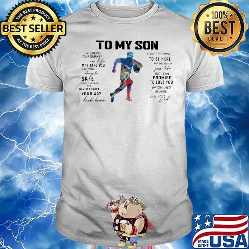 Rugby Dad To My Son Love You Colors Shirt